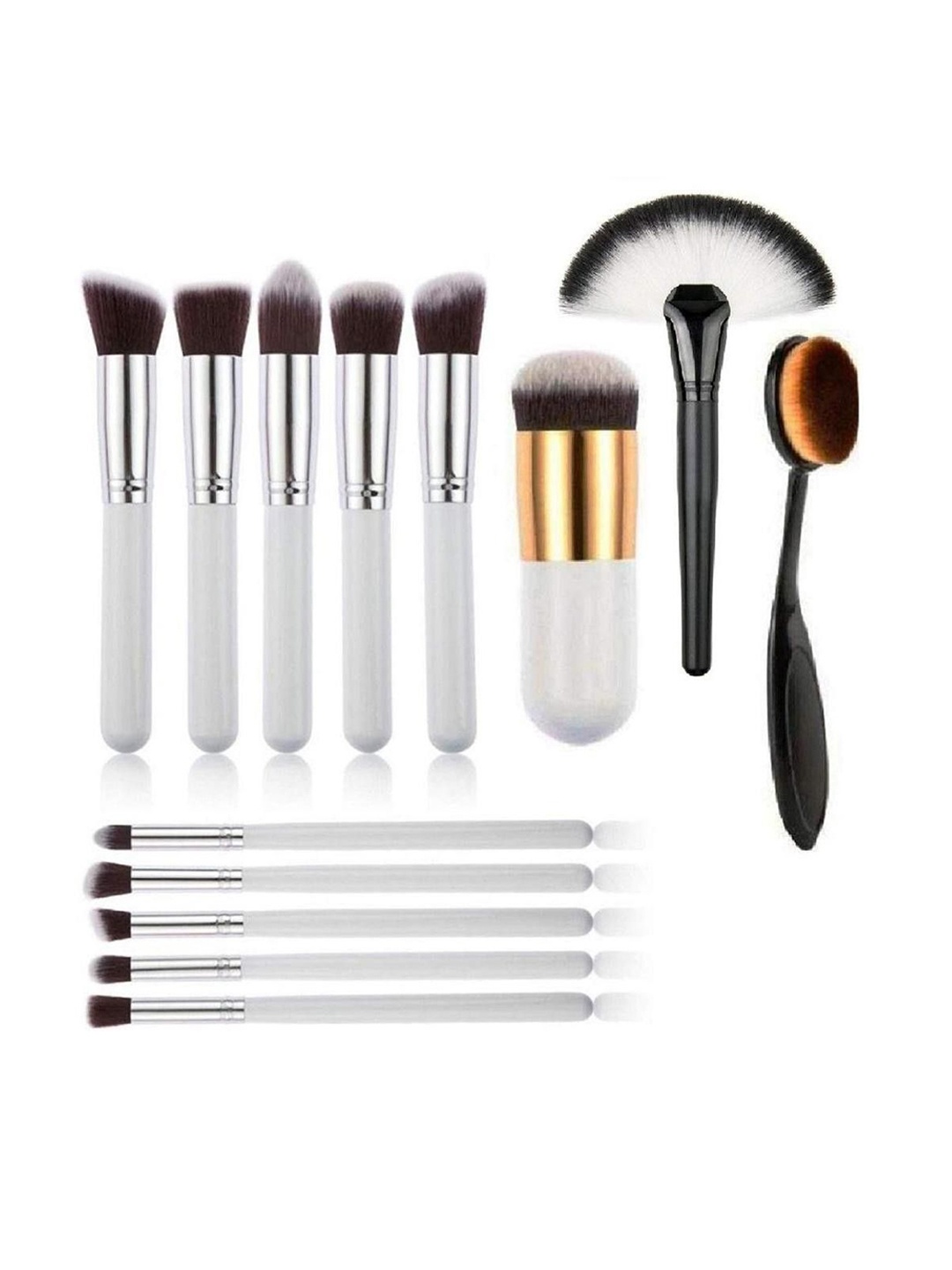 

Lenon 13 Pcs Foundation & Fan Brush - White