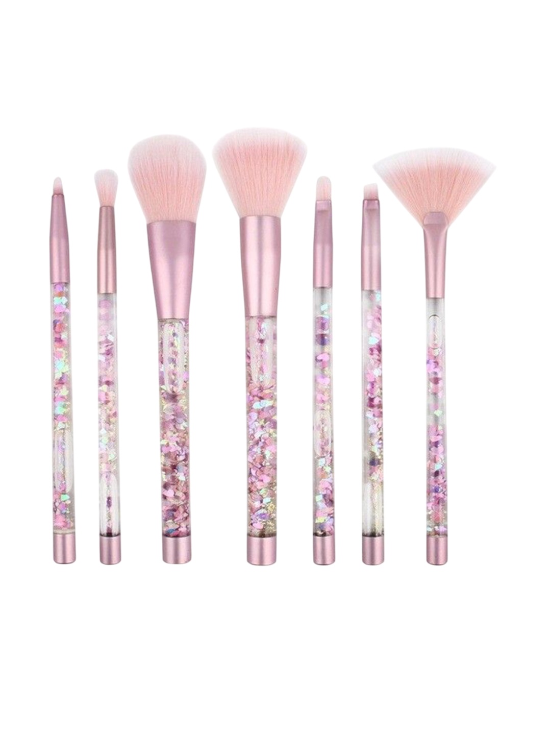 

Lenon Set Of 7 Water Makeup Brushes - White & Pink