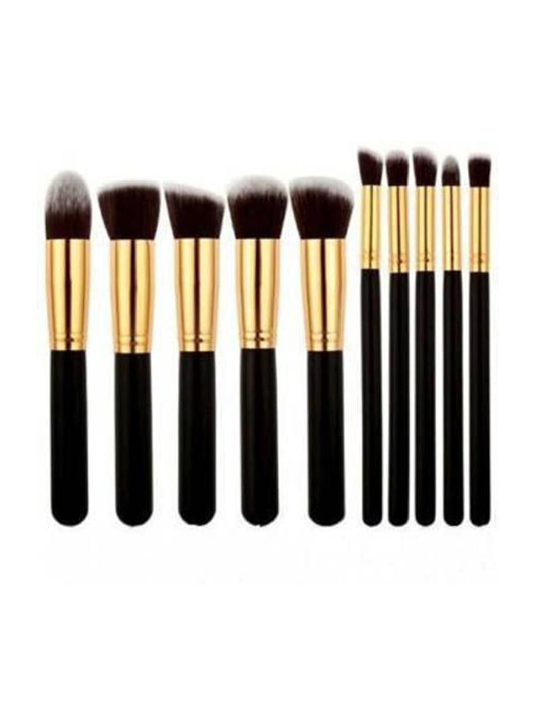

Lenon Set Of 10 Soft Makeup Brushes - Black