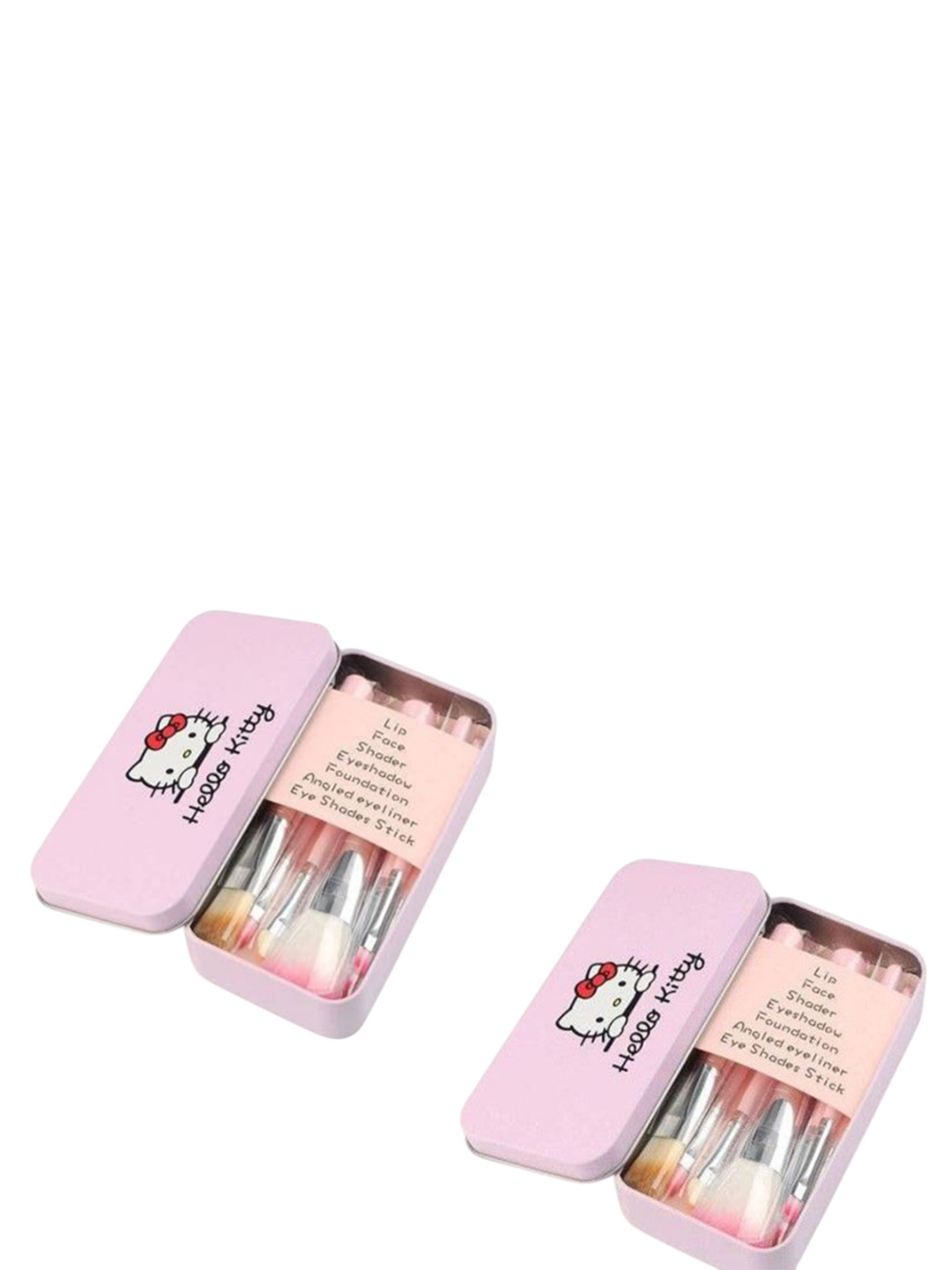 

Lenon Set Of 2 Hello Kitty Makeup Brushes - 7 Pcs Each - Pink