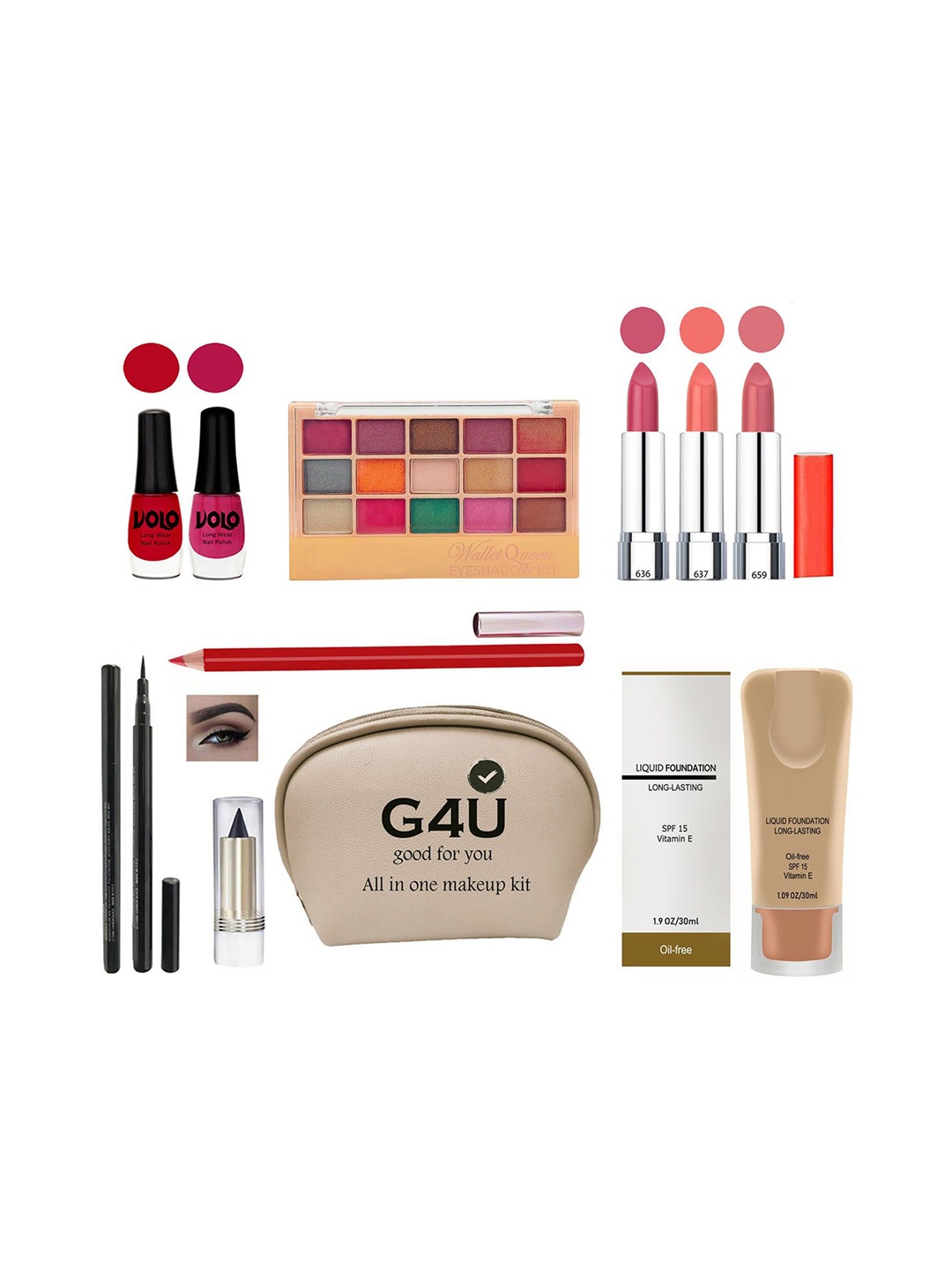 

G4U All In One Makeup Kit For Women 2J2021A22, Multi