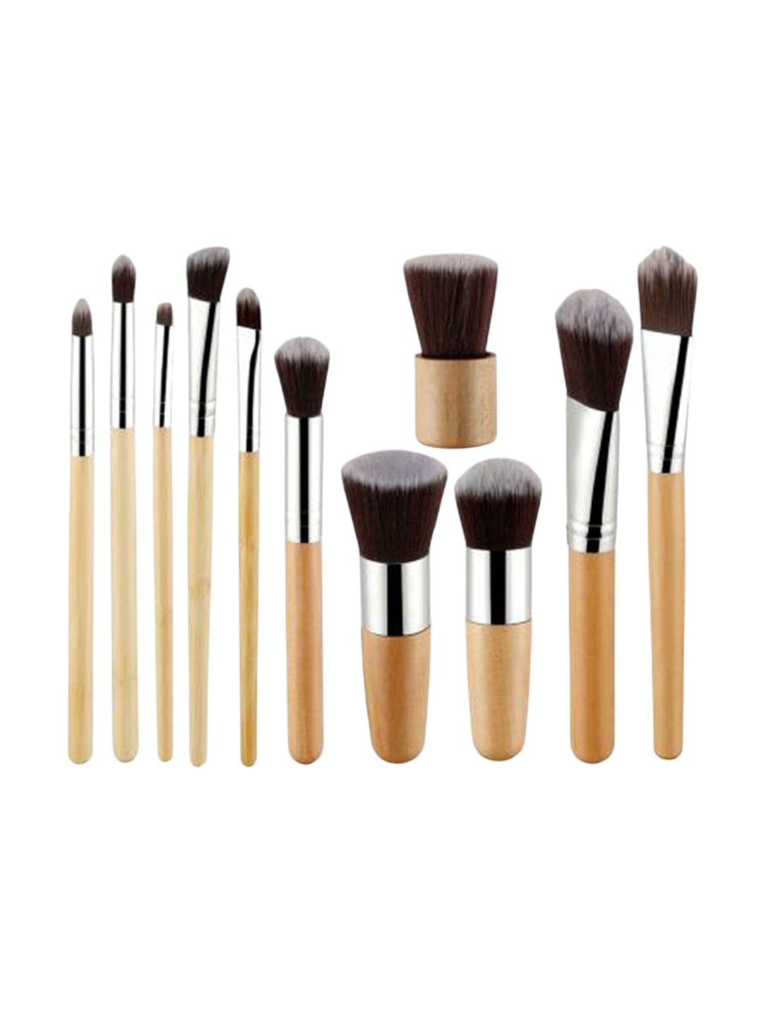

Lenon Set Of 11 Bamboo Handle Makeup Brushes - Brown