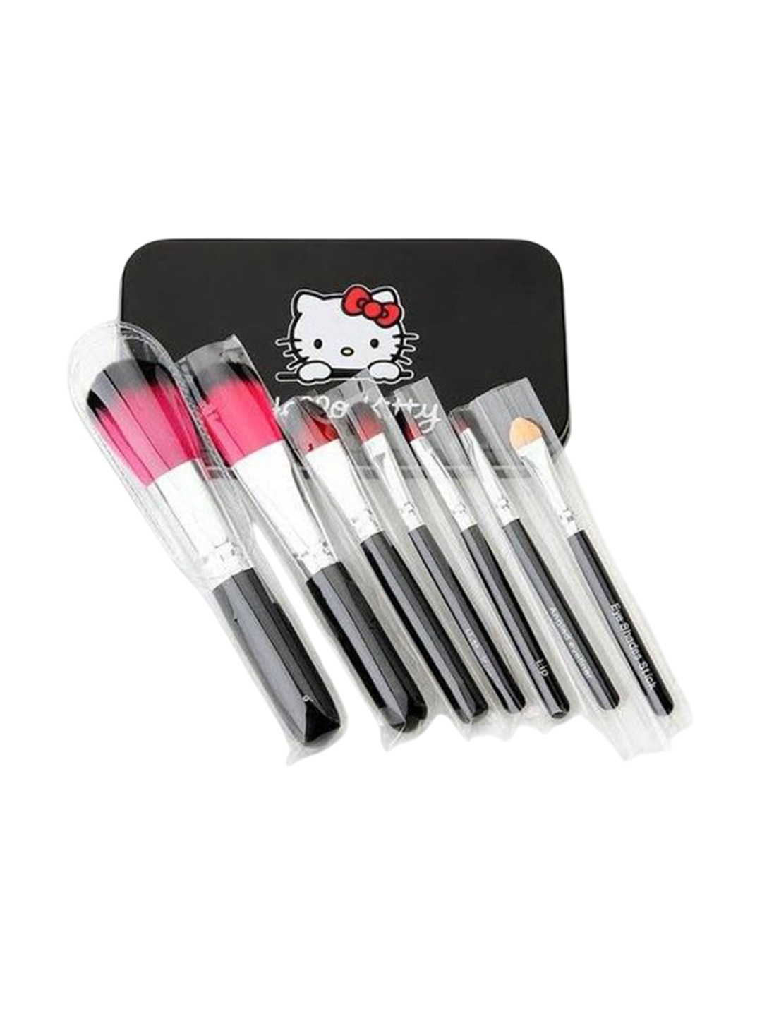 

Lenon Set Of 7 Soft Bristle Makeup Brushes - Black