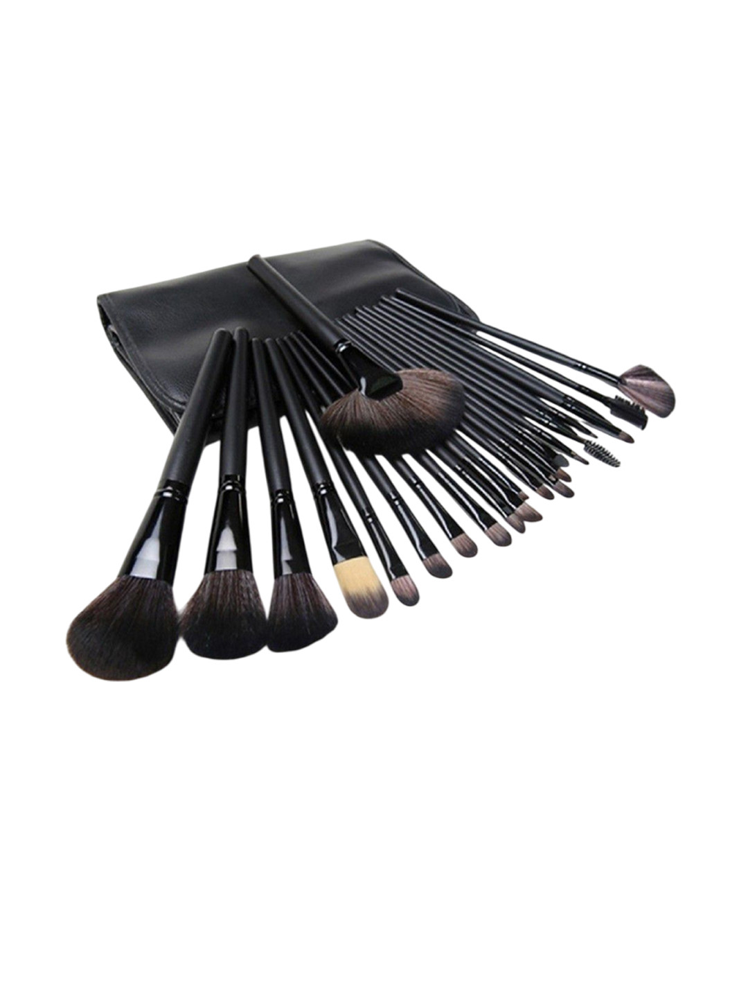 

Lenon Set Of 24 Makeup Brushes With Pouch - Black