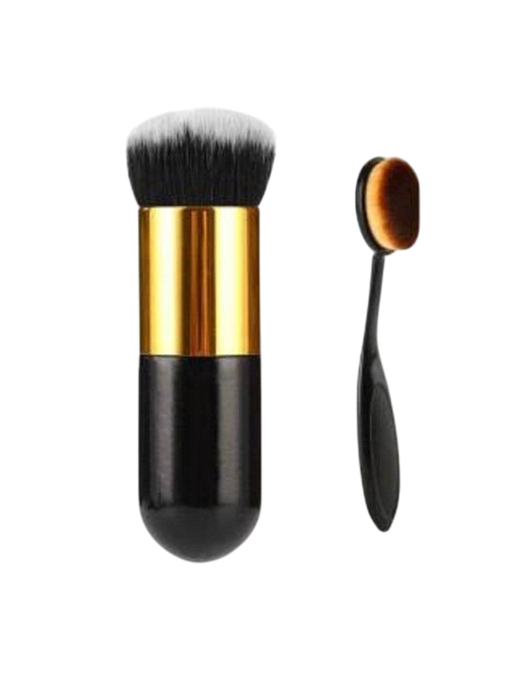 

Lenon Set Of 2 Oval Brush With Foundation Brush - Black