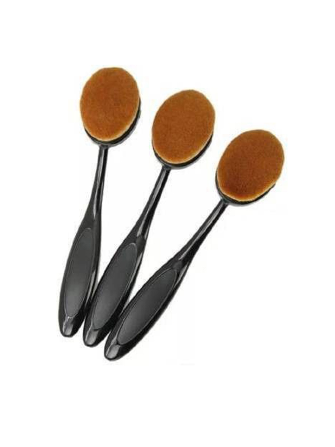 

Lenon Set Of 3 Oval Foundation Brushes - Black