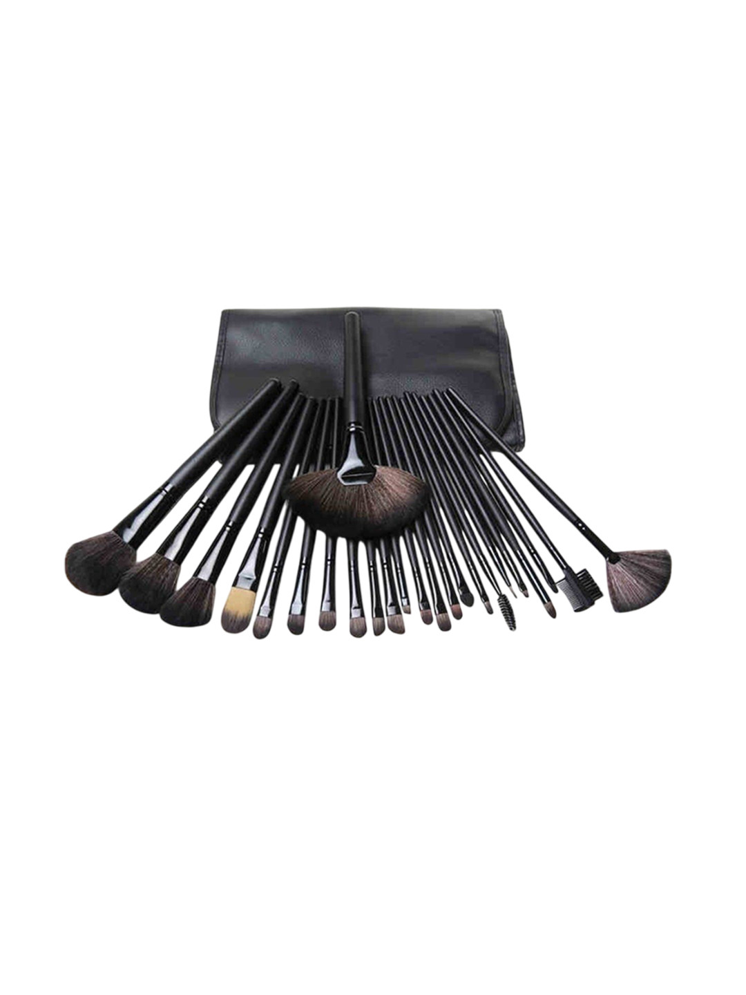 

Lenon Set Of 24 Soft Bristle Makeup Brushes With Pouch - Black