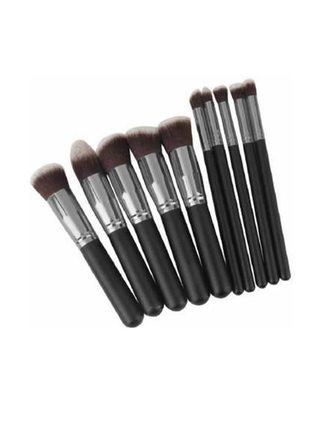 

Lenon Set Of 10 Soft Bristle Makeup Brushes - Black