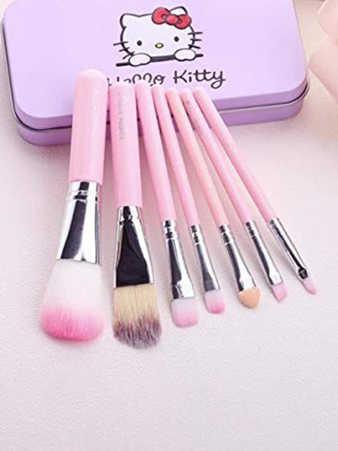 

Lenon Set Of 7 Soft Bristle Makeup Brushes - Pink