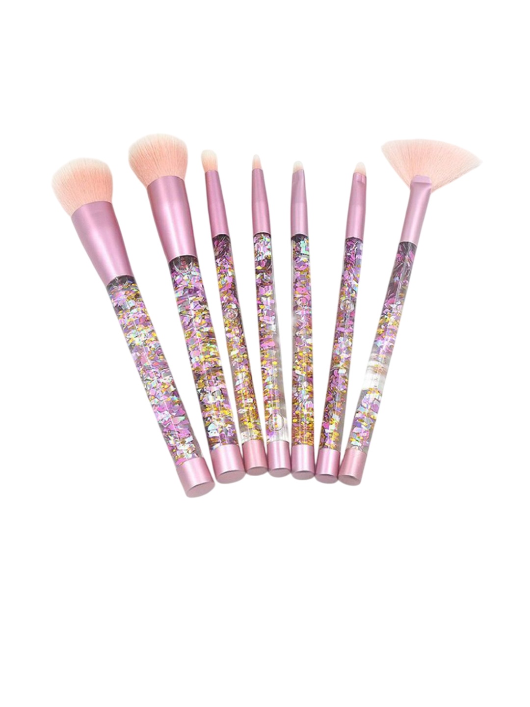 

Lenon Set Of 7 Water Makeup Brushes - Pink