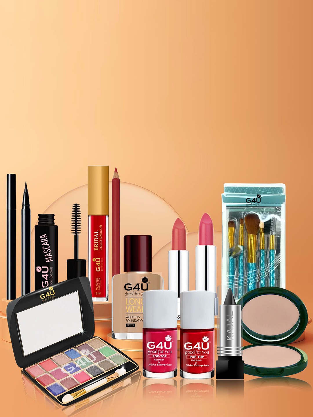 

G4U Makeup Kit for women Full Beginner 17 Makeup Products Gift Set 10P23A1083, Multi