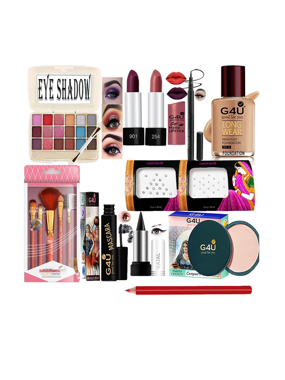 

G4U All In One Makeup Kit Best Raksha Bandhan Gift 22J22A34, Multi