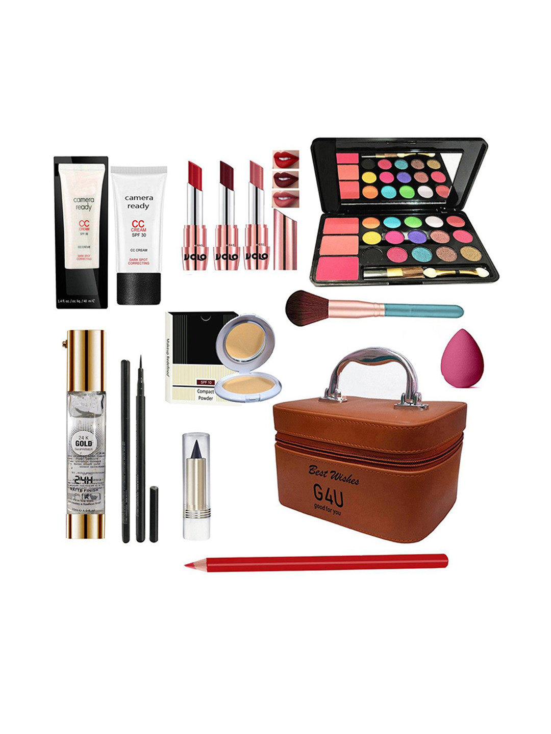 

G4U Set Of 13 Makeup Combo - 893-40-42-32, Blue