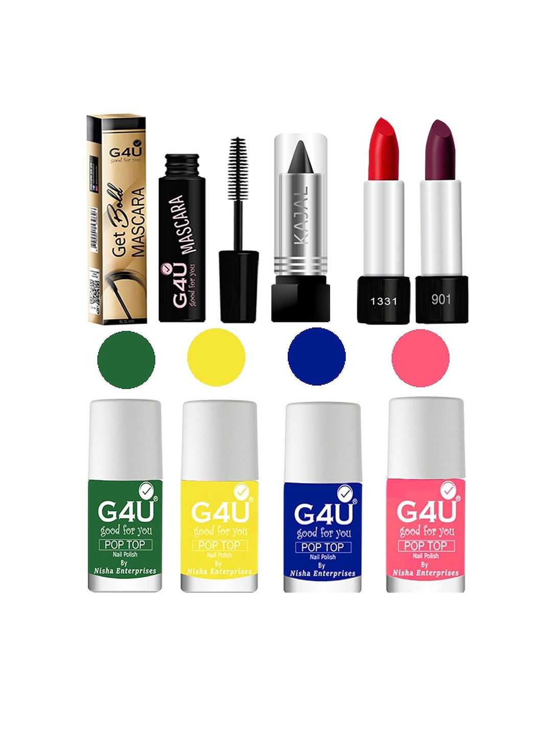 

G4U 13-In-1 Dusky Skin makeup kit for women Professional makeup Set A122, Multi