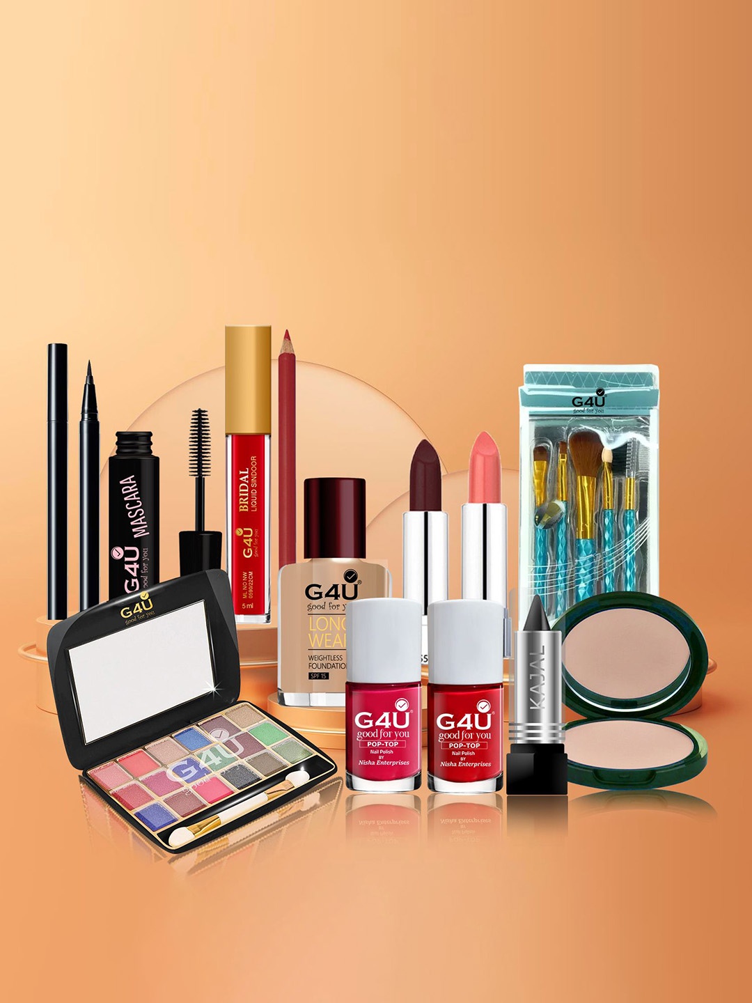 

G4U Makeup Kit for women Full Beginner 17 Makeup Products Gift Set 10P23A1056, Multi