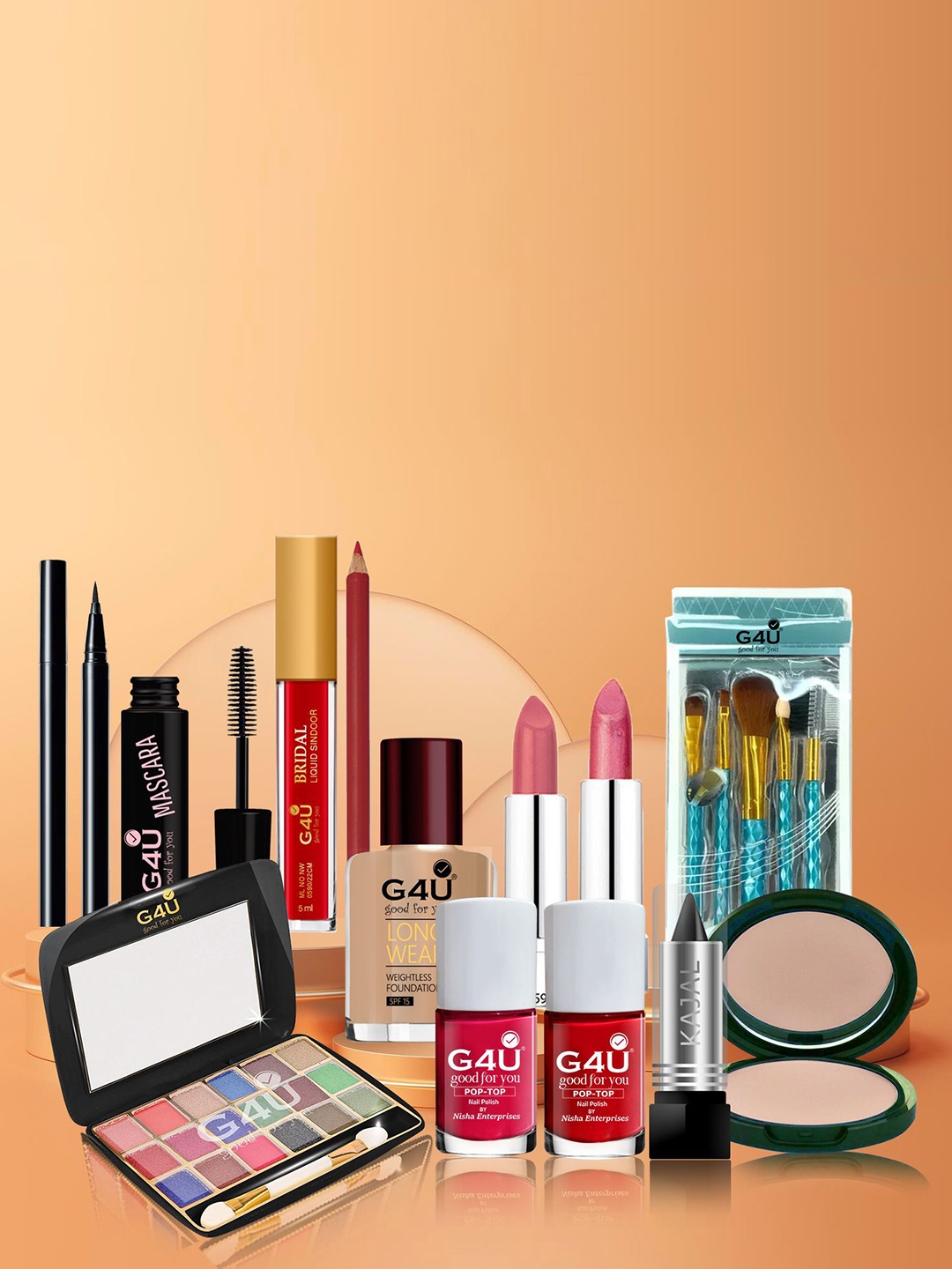 

G4U Makeup Kit for women Full Beginner 17 Makeup Products Gift Set 03J23A4, Multi