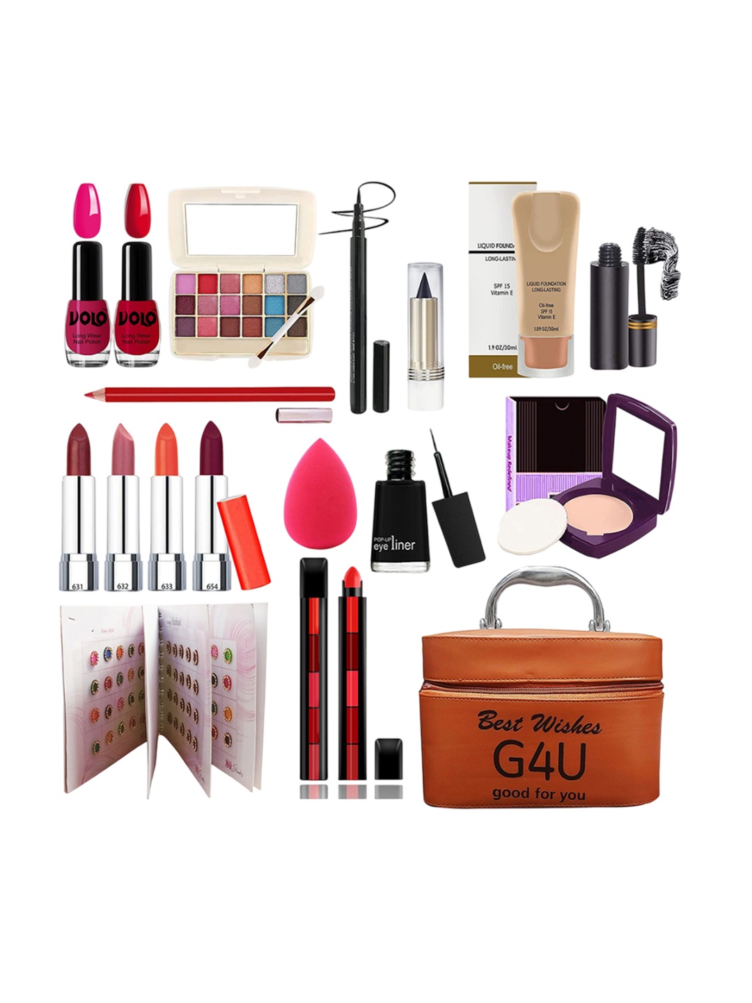 

G4U All in One Makeup Kit Makeup Kit for Women Full Kit Multipurpose Makeup Kit A21, Multi