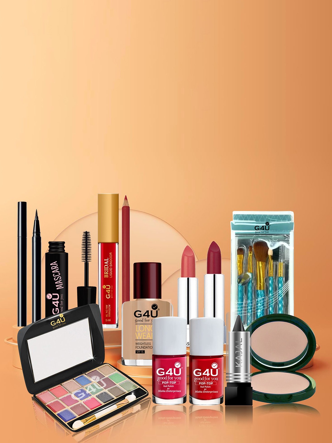 

G4U Makeup Kit for women Full Beginner 17 Makeup Products Gift Set 10P23A1085, Multi