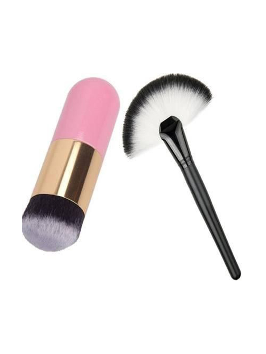 

Lenon Set Of 2 Foundation With Fan Makeup Brush, Pink