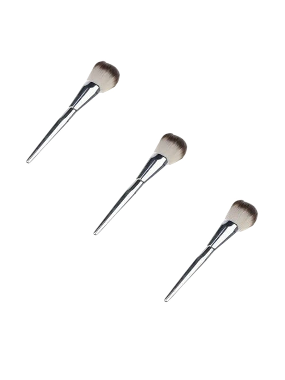 

Lenon Set Of 3 Soft Bristle Foundation Brushes - Silver