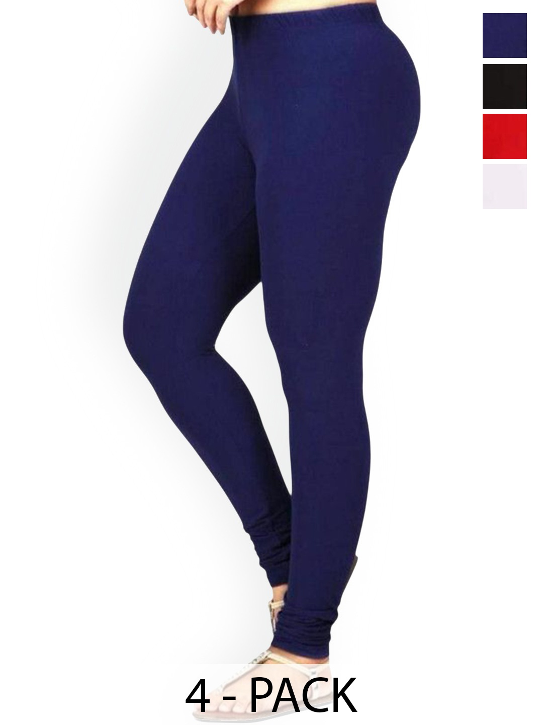 

PR PINK ROYAL Pack Of 3 Anti-Pilling Churidar Length Leggings, White