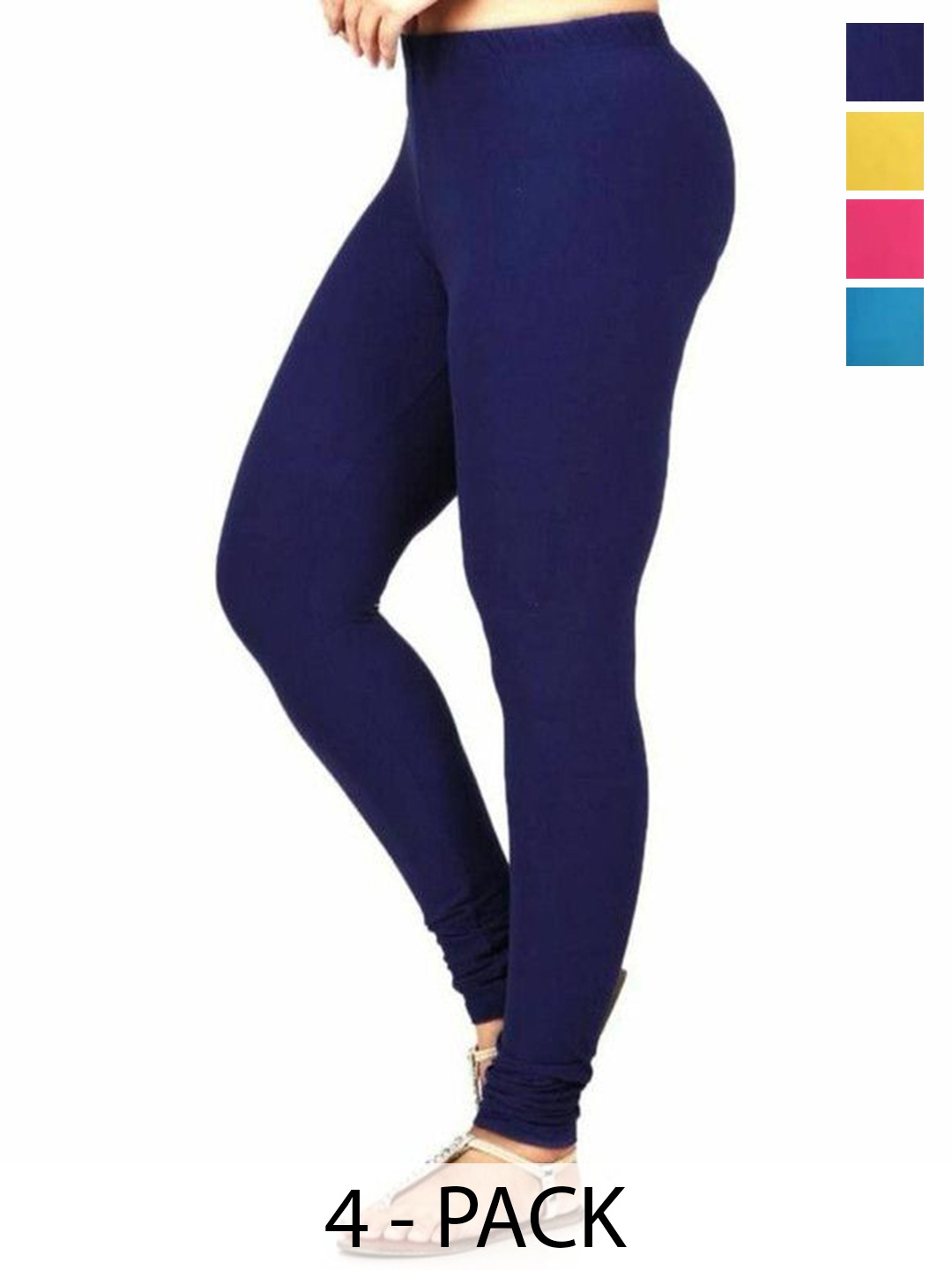 

PR PINK ROYAL Pack Of 3 Anti-Pilling Churidar Length Leggings, Yellow