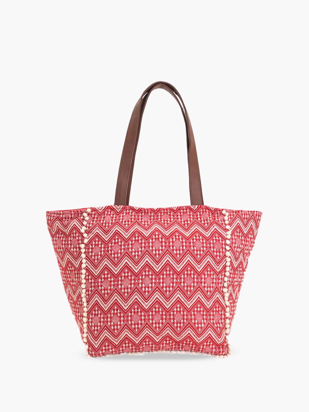 

Anouk Shopper Shoulder Bag with Cut Work, Red