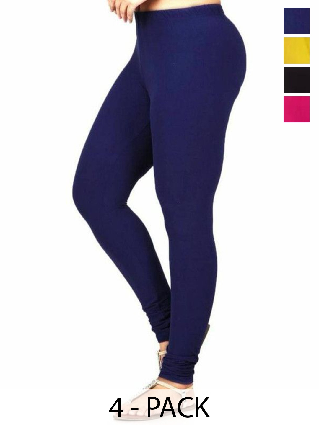 

PR PINK ROYAL Pack Of 3 Anti-Pilling Churidar Length Leggings