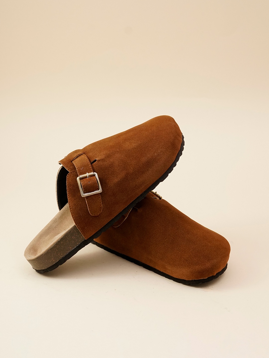

Big Fox Women Mules Flats, Beige