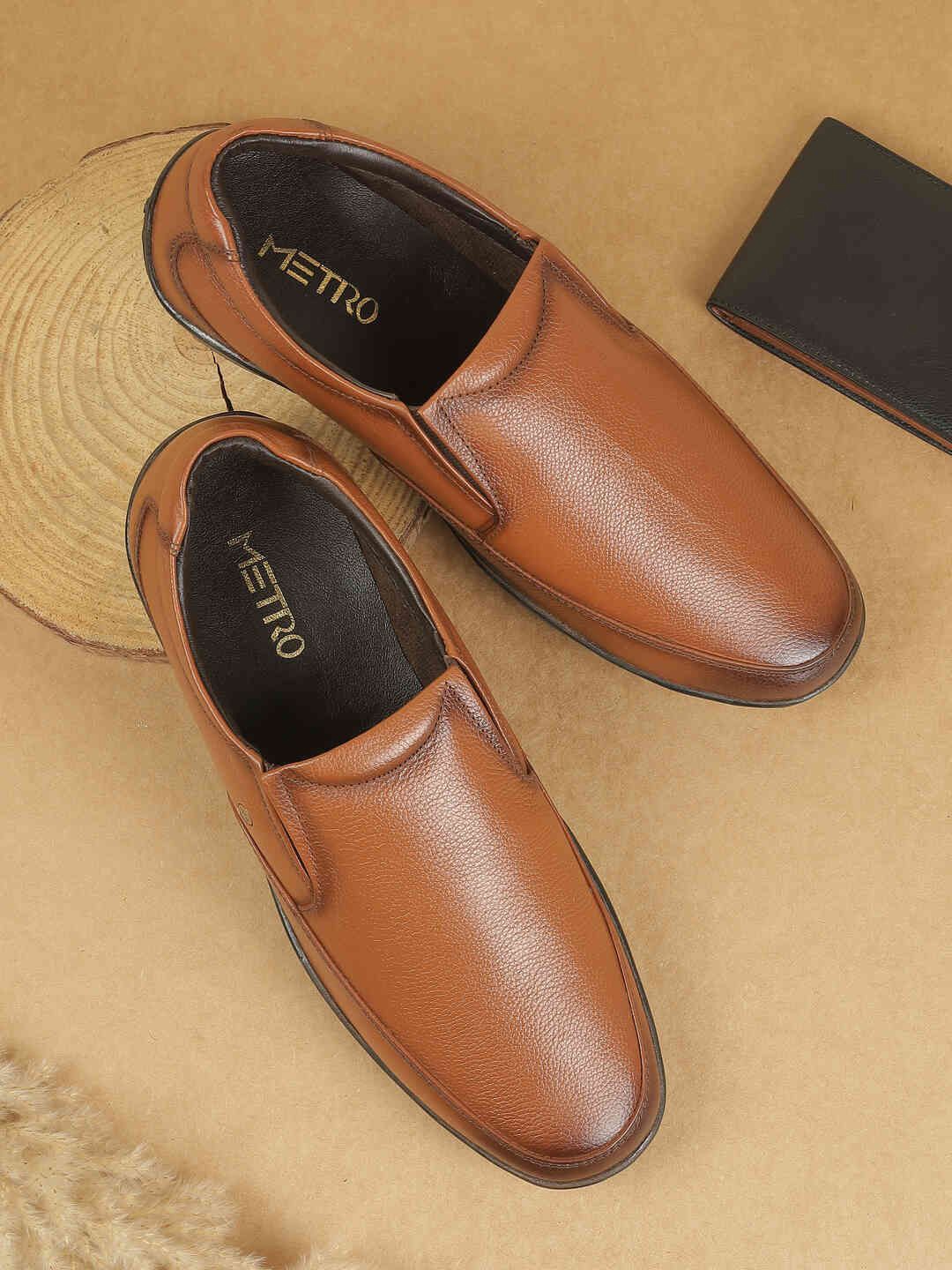 

Metro Men Formal Slip-on Shoes, Tan