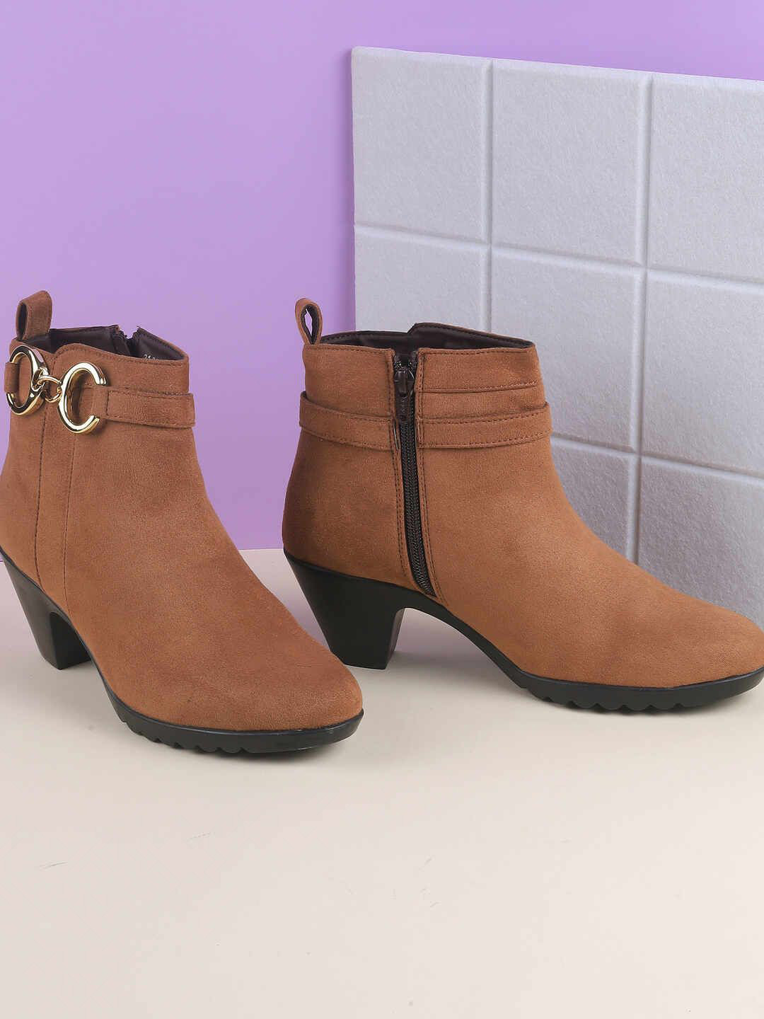 

Metro Women Solid Mid-Top Boots, Tan