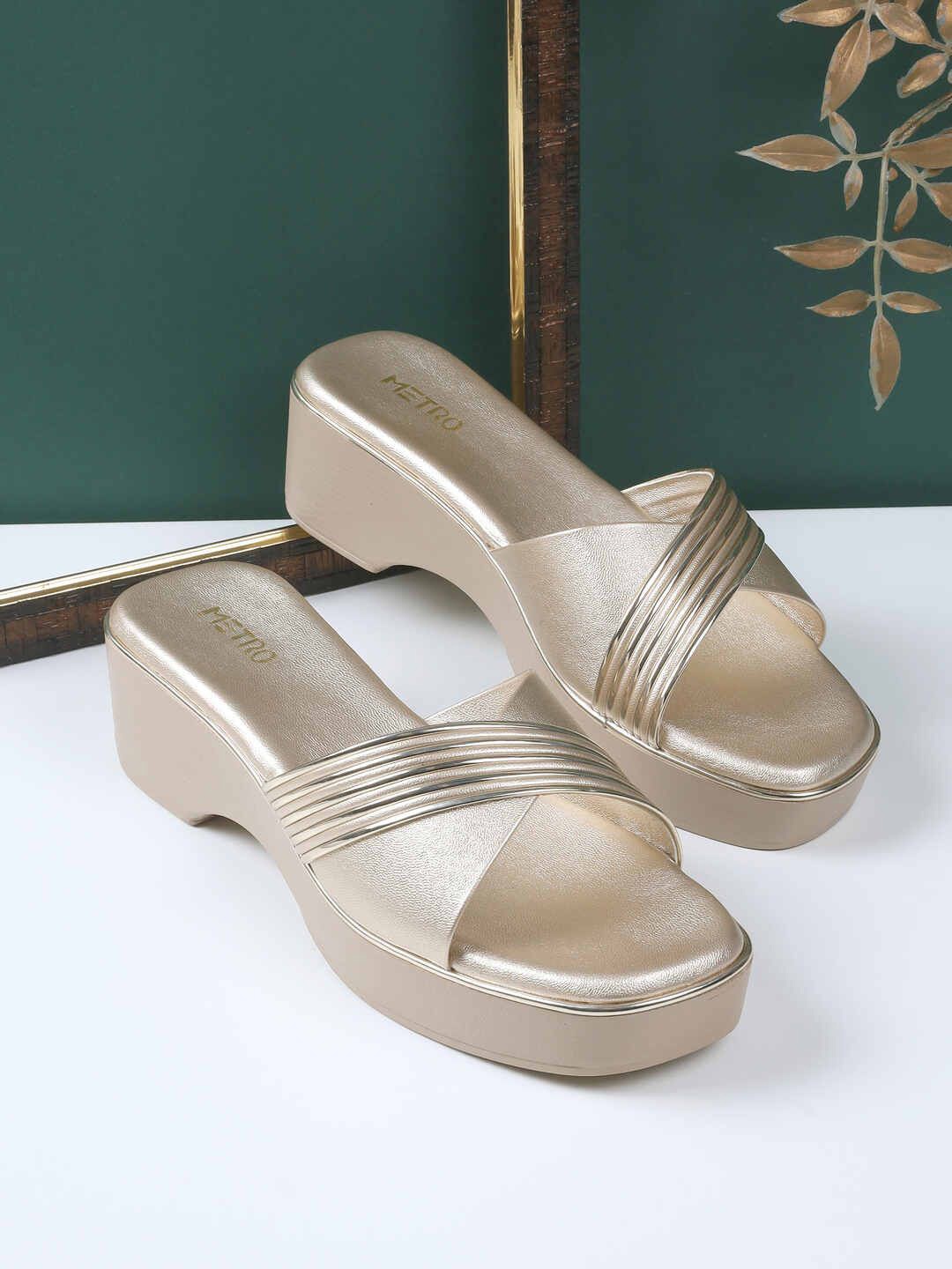 

Metro Embellished Platform Pumps, Gold