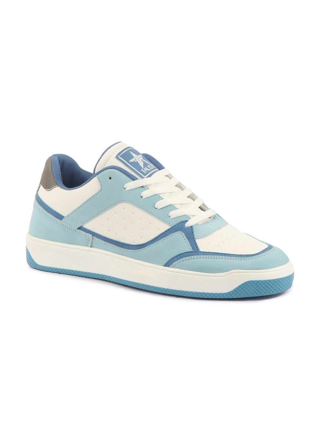 

FAUSTO Men PU Colourblocked Sneakers, Blue