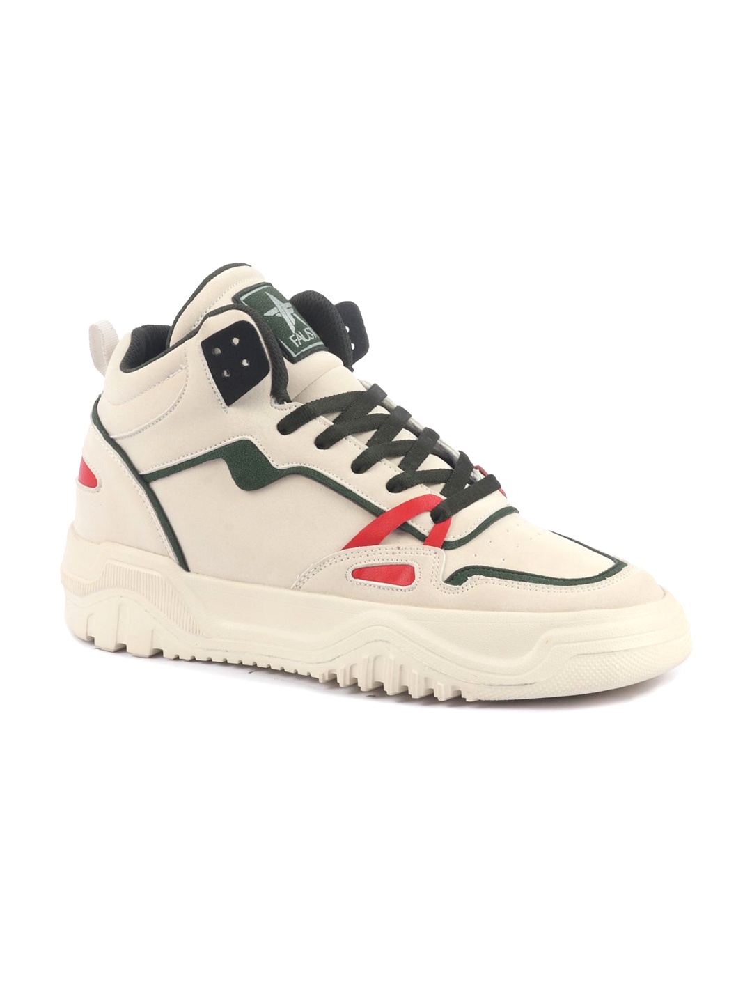 

FAUSTO Men PU Colourblocked Sneakers, Beige