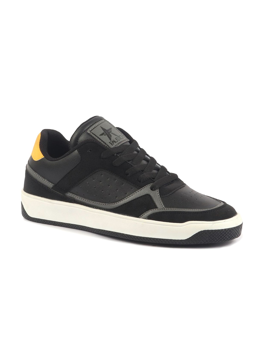 

FAUSTO Men Colourblocked Sneakers, Black