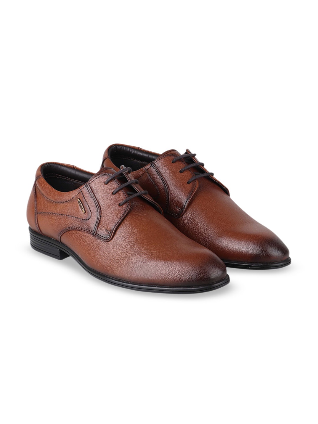 

Red Chief Men Round Toe Formal Derby Shoes, Tan