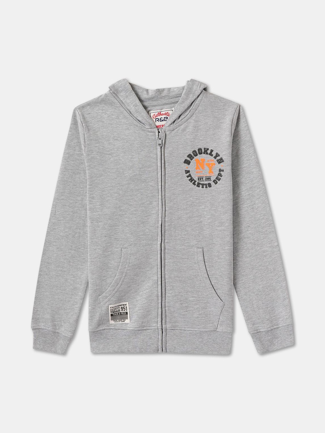 

R&B Boys Typography Printed Cotton Sweatshirt, Grey