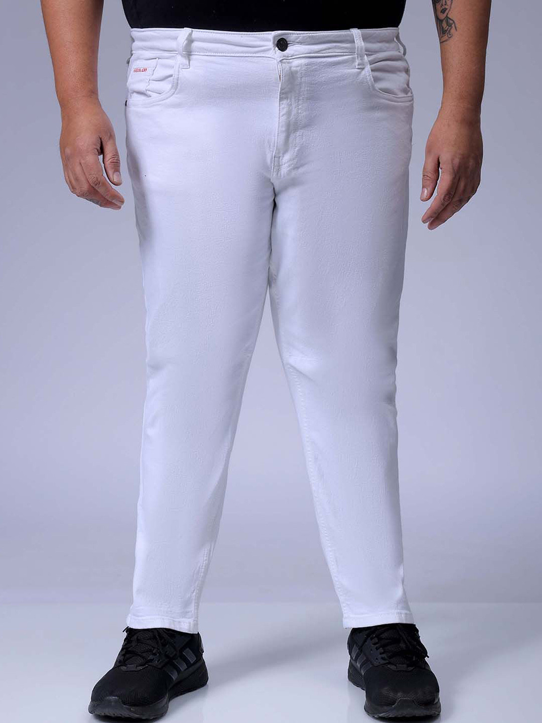 

HARDSODA Men Slim Fit Mid-Rise Stretchable Jeans, White