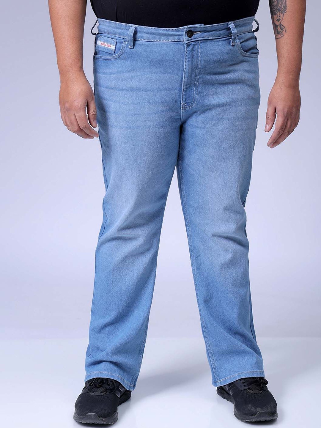 

HARDSODA Men Bootcut Light Fade Stretchable Jeans, Blue