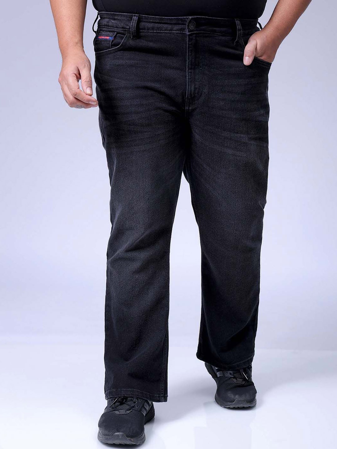 

HARDSODA Men Bootcut Stretchable Jeans, Black