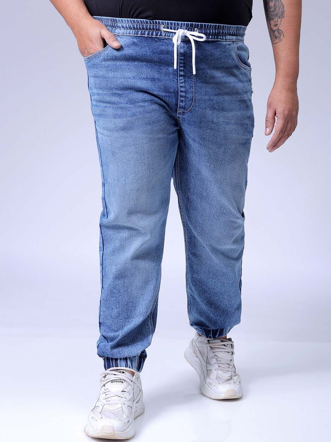 

HARDSODA Men Slim Fit Heavy Fade Stretchable Jeans, Blue
