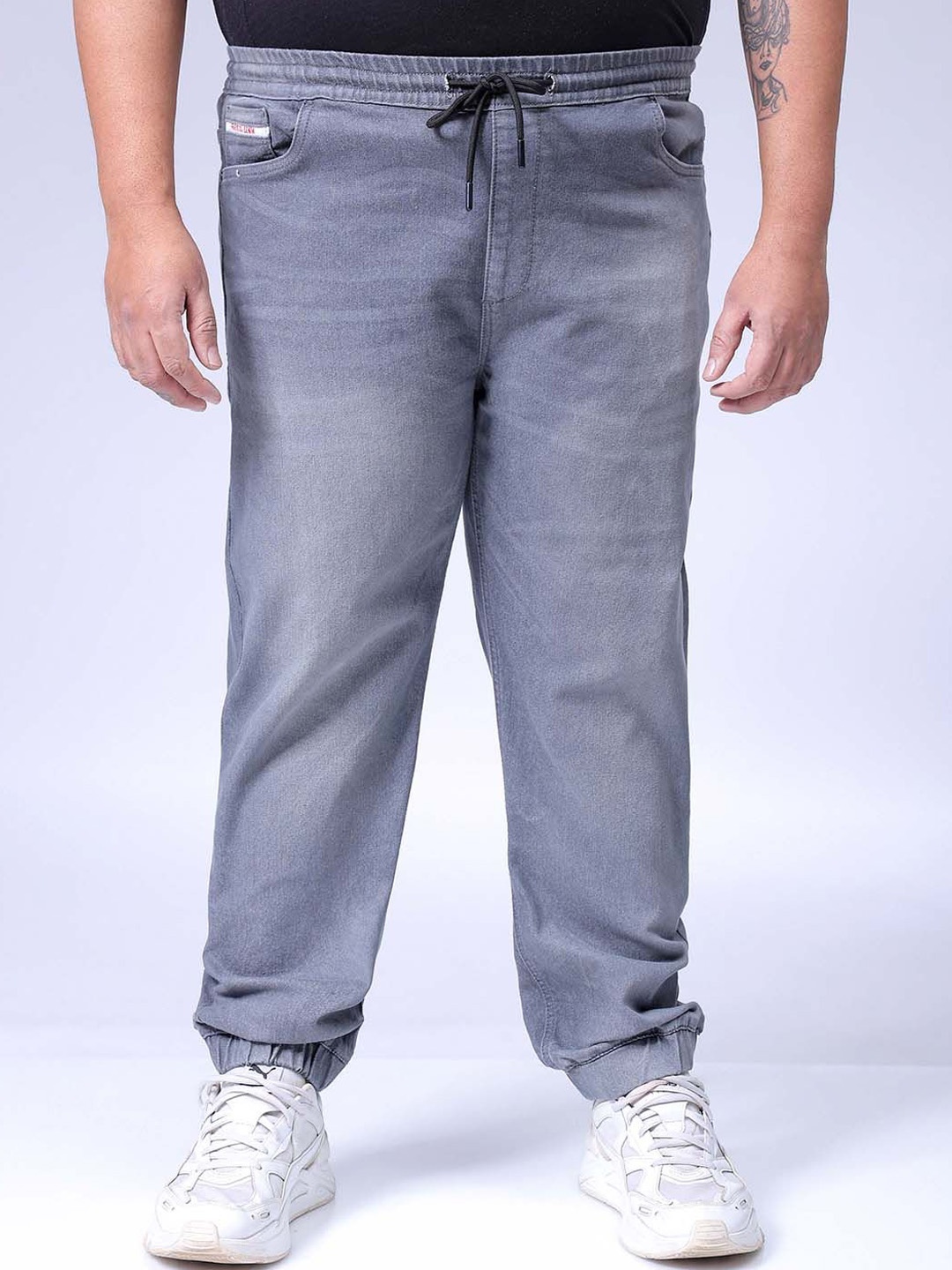 

HARDSODA Men Slim Fit Heavy Fade Stretchable Jeans, Grey