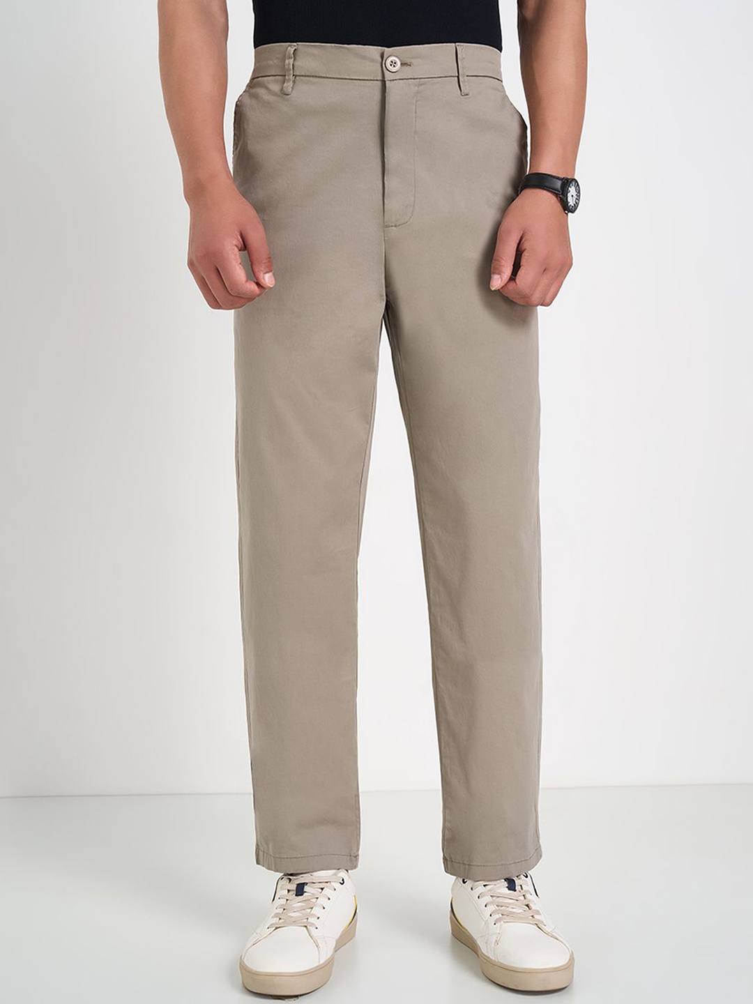 

Peregrine by Pantaloons Men Chinos Trousers, Olive