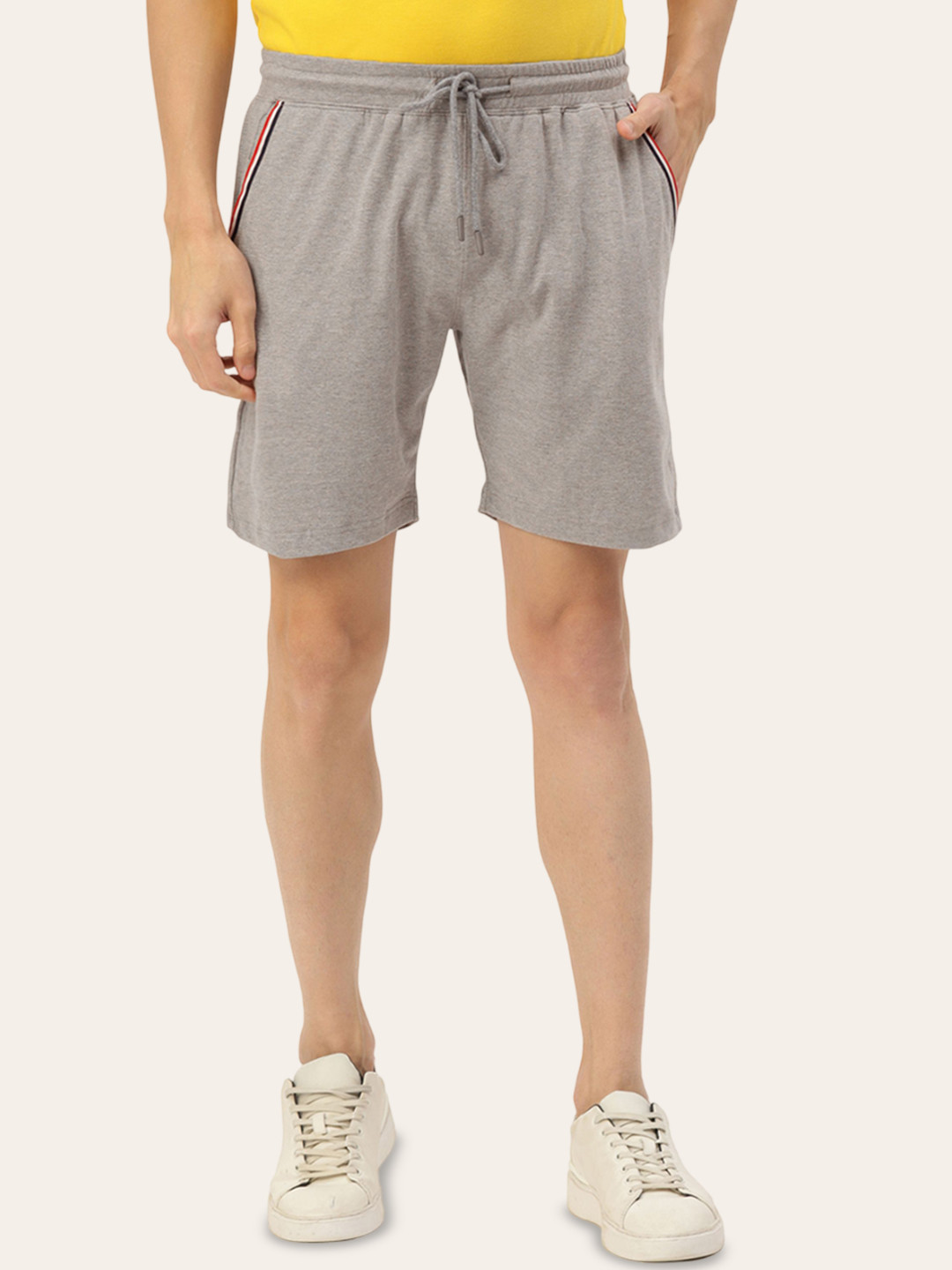 

AMSWAN Men Low-Rise Running Shorts, Grey