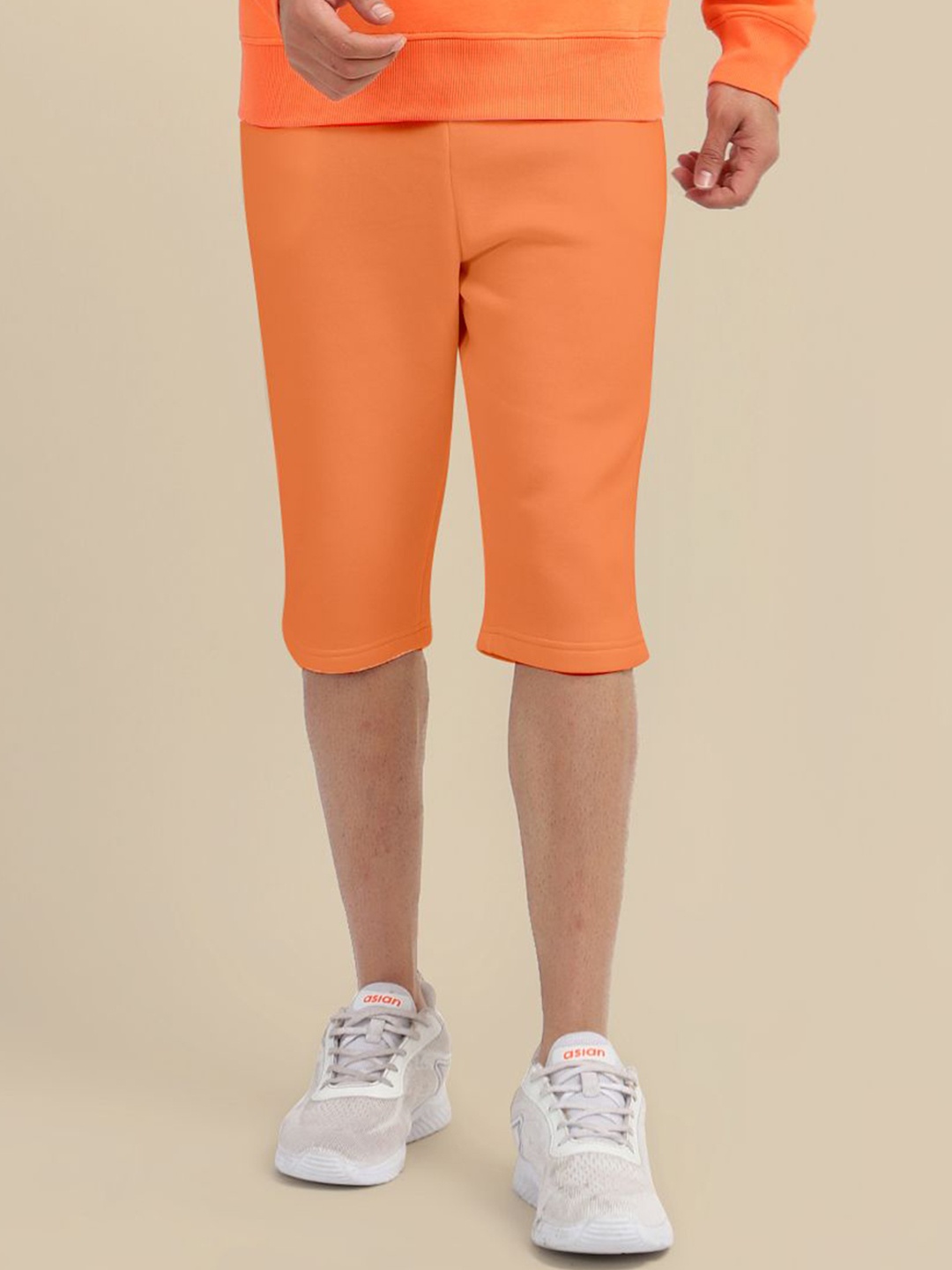 

AMSWAN Men Low-Rise Running Shorts, Orange