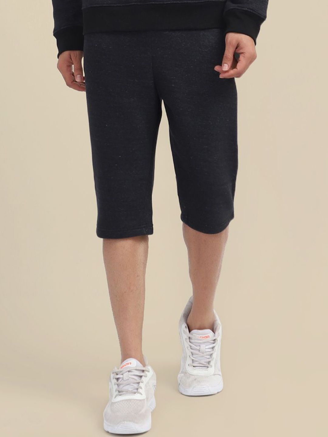 

AMSWAN Men Low-Rise Running Shorts, Black