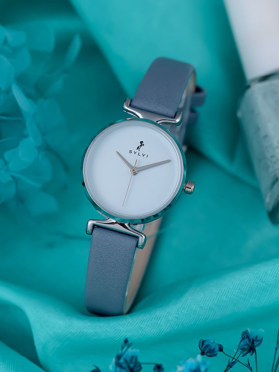 

Sylvi Women Dial & Leather Straps Analogue Multi Function Watch VLTL-SB-Silver-SB, Blue