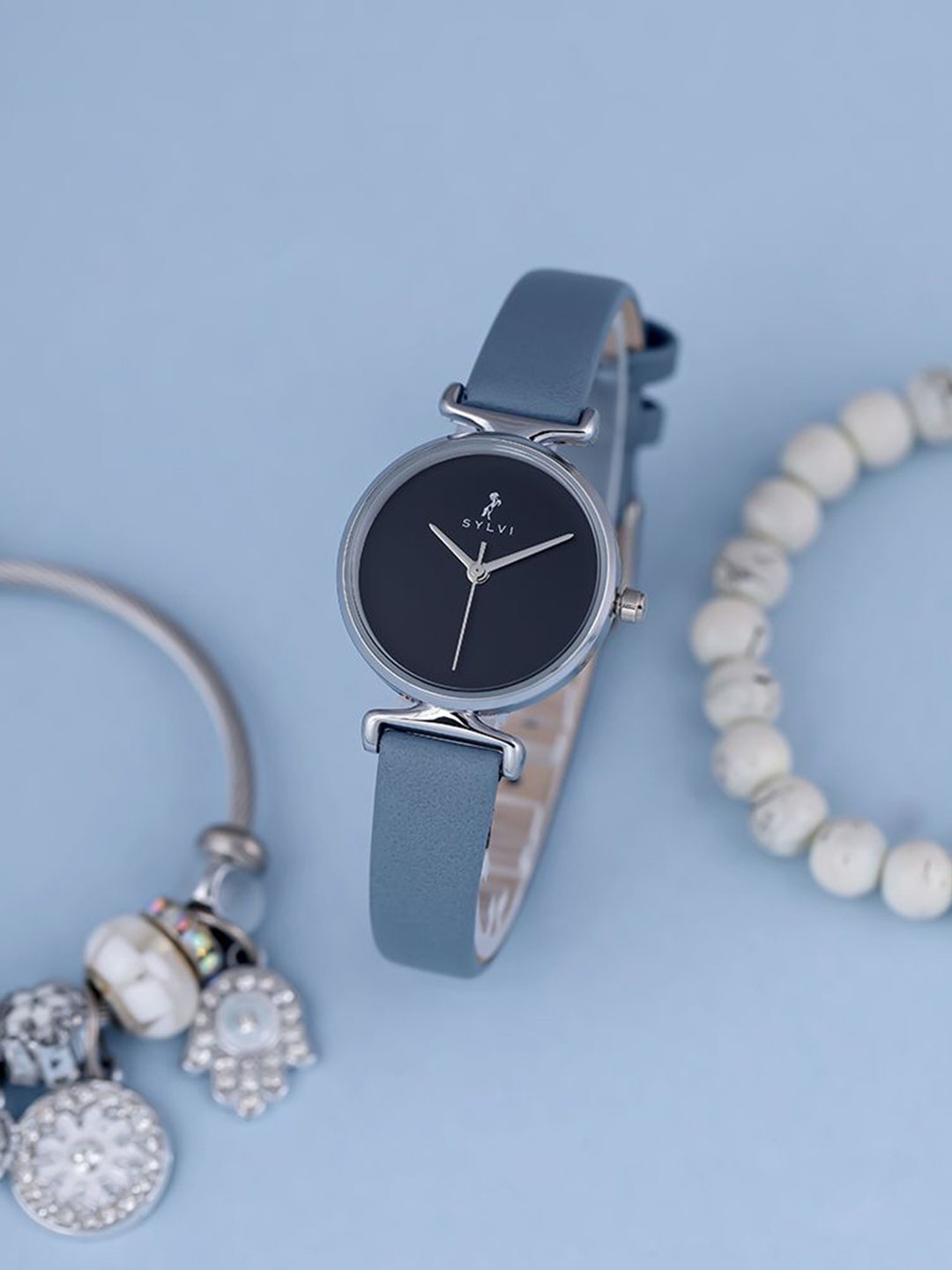 

Sylvi Women Patterned Dial & Leather Straps Analogue Function Watch VLTL-BLK-Silver-SB, Multi