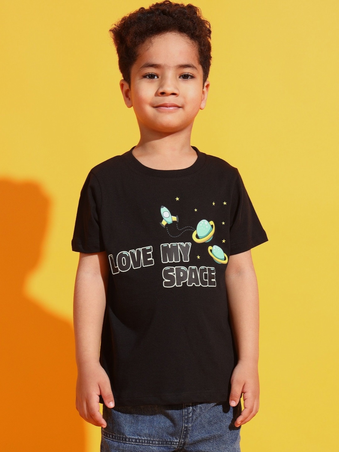 

PockMAN Boys Printed Bio Finish Pockets T-shirt, Black