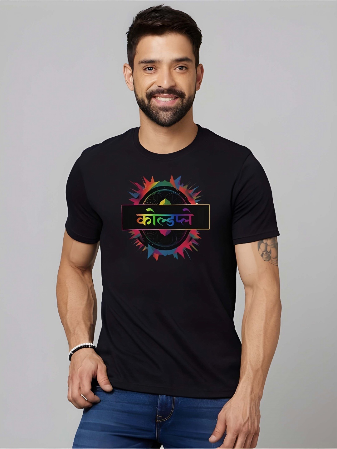

KAIDO Men Printed T-shirt, Black